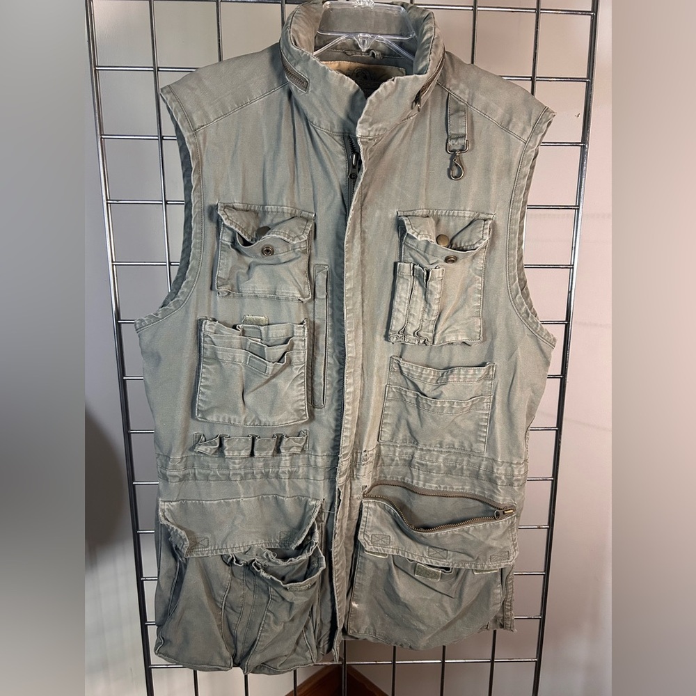 Vtg Banana Republic Hooded Bush Vest Size S